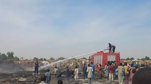 Fire Destroys Over 100 Thatched Houses in Borno IDP Camp